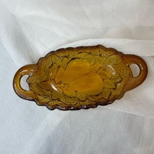 Indiana Amber Glass Tray Sweet Pear